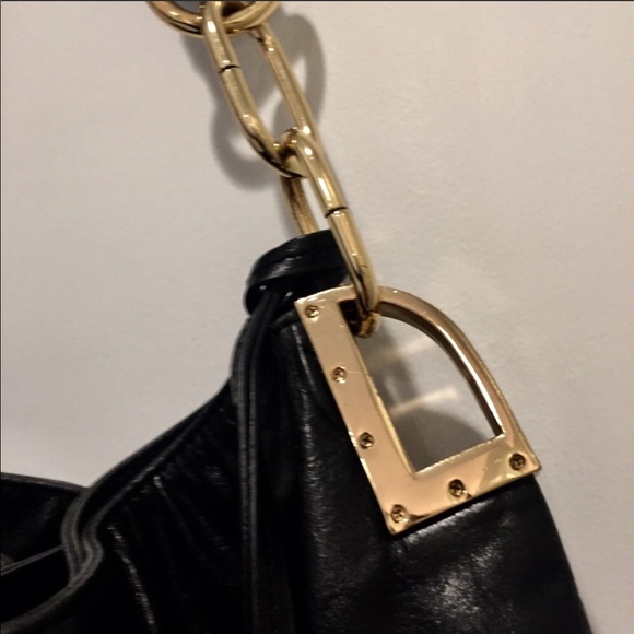 Badgley mischka black GAIA leather hobo bag - Picture 5 of 9